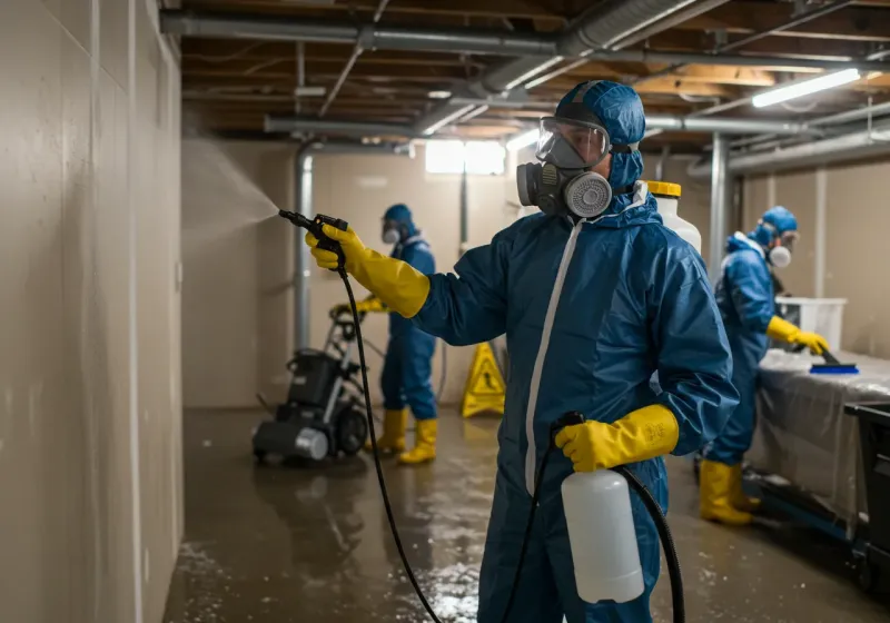Basement Sanitization and Antimicrobial Treatment process in Johnson County, KY